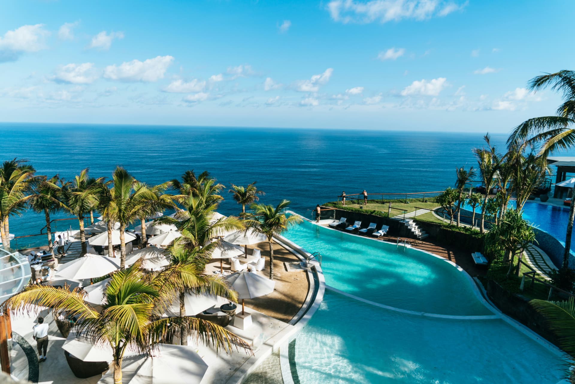 Resort pool overlooking the ocean